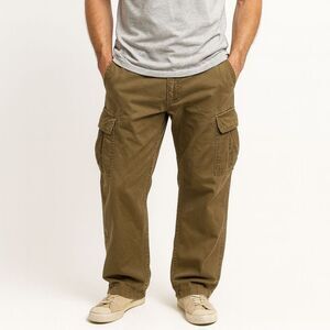 Men American Eagle Baggy Cargo Pants Y2K Western in Khaki Size W32 L32